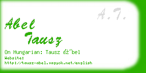 abel tausz business card